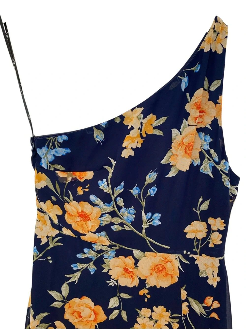 NEW LULUS ONE SHOULDER FLORAL MAXI DRESS SZ SMALL - Picture 3 of 7